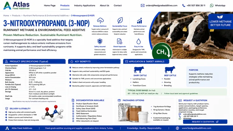 3-Nitrooxypropanol feed additive visual
