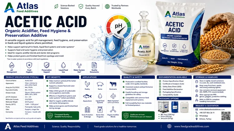 Acetic Acid feed additive visual