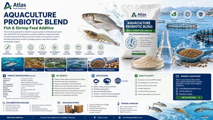 Aquaculture Probiotic Blend feed additive visual