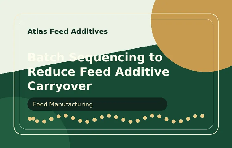 Batch Sequencing to Reduce Feed Additive Carryover visual