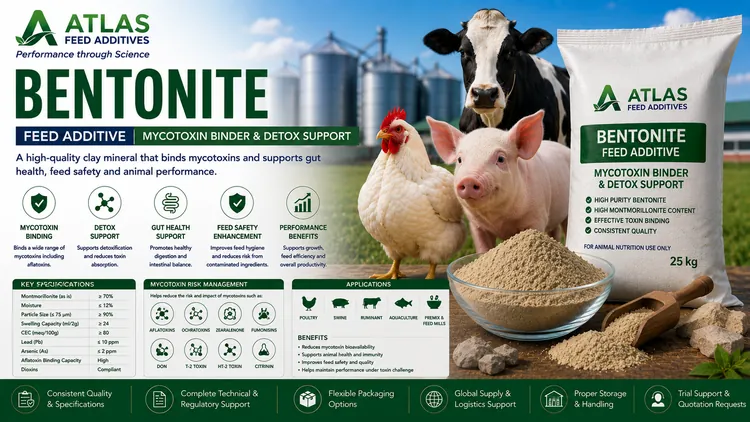 Bentonite feed additive visual