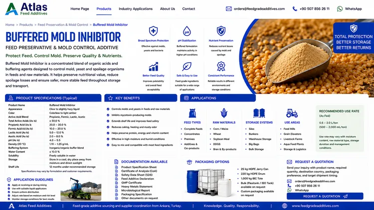 Buffered Mold Inhibitor feed additive visual