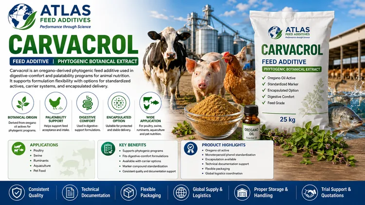 Carvacrol feed additive visual