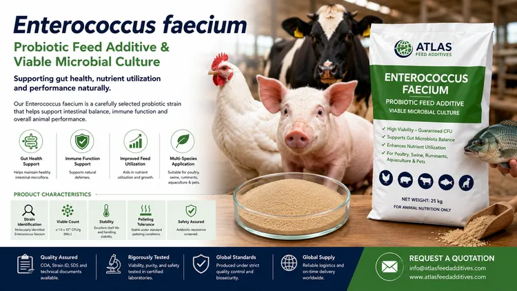 Enterococcus faecium feed additive visual