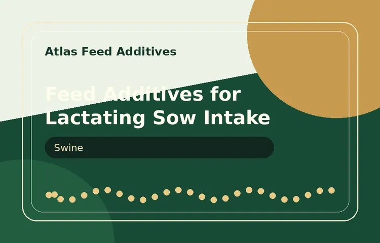 Feed Additives for Lactating Sow Intake visual