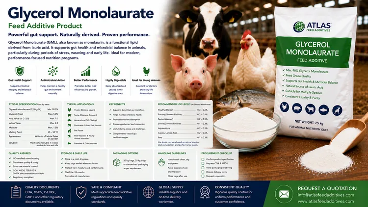 Glycerol Monolaurate feed additive visual