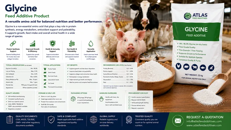 Glycine feed additive visual