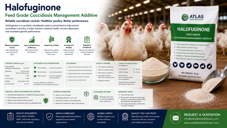 Halofuginone feed additive visual