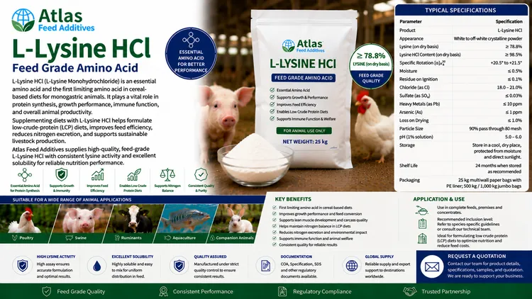 L-Lysine HCl feed additive visual