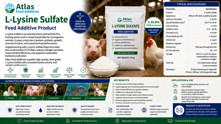L-Lysine Sulfate feed additive visual