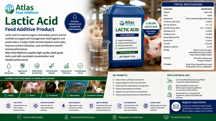 Lactic Acid feed additive visual