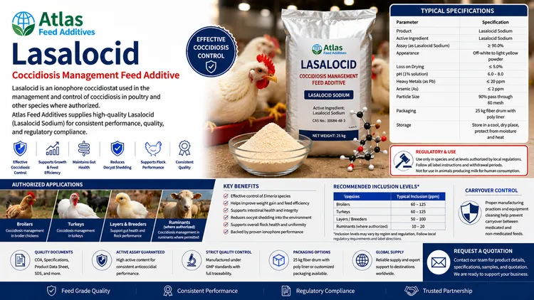 Lasalocid feed additive visual