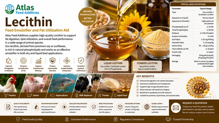 Lecithin feed additive visual