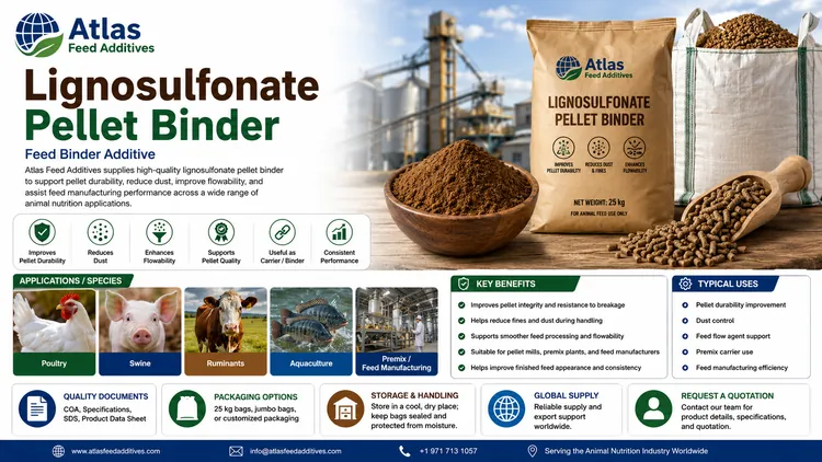 Lignosulfonate Pellet Binder feed additive visual