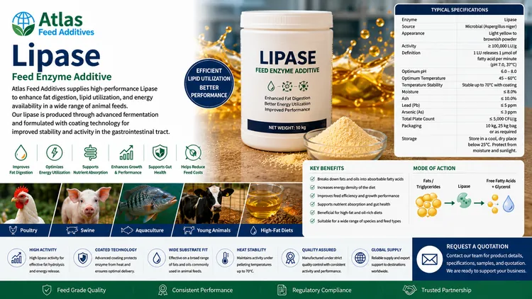 Lipase feed additive visual
