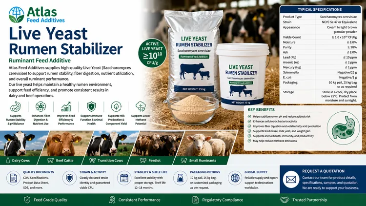 Live Yeast Rumen Stabilizer feed additive visual