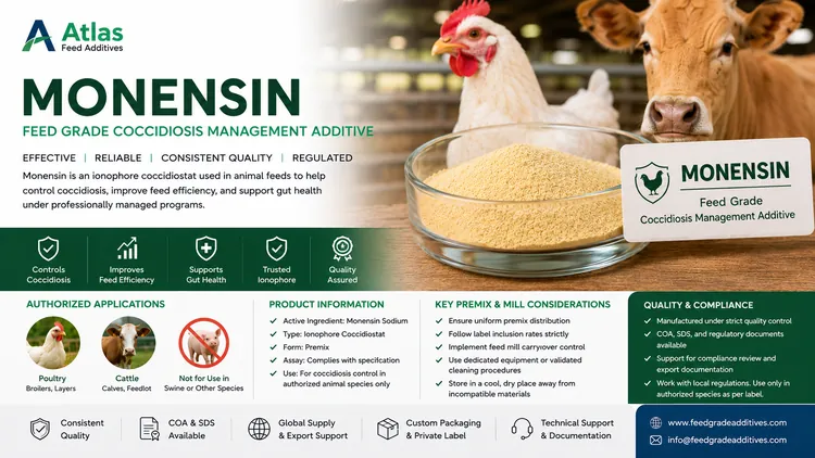 Monensin feed additive visual