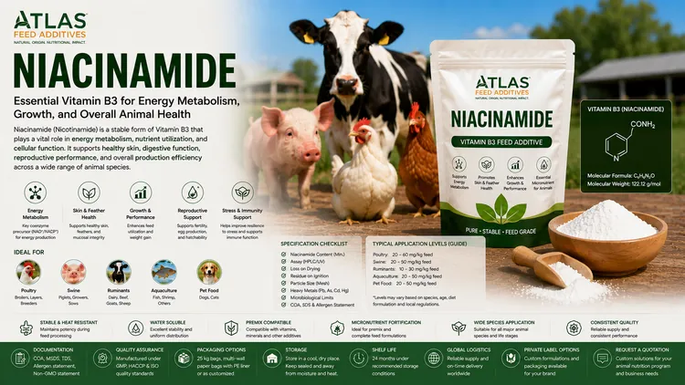 Niacinamide feed additive visual