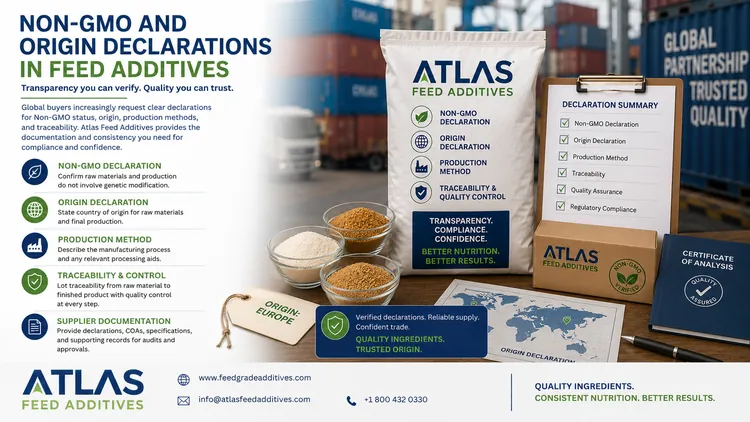 Non-GMO and Origin Declarations in Feed Additives visual