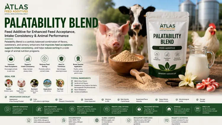 Palatability Blend feed additive visual