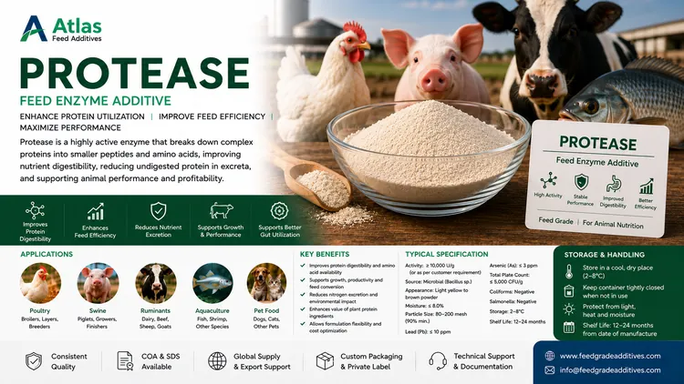 Protease feed additive visual