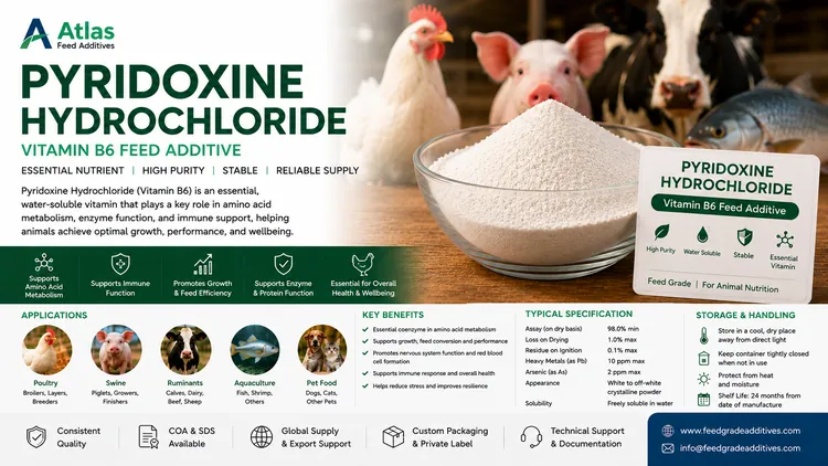Pyridoxine Hydrochloride feed additive visual