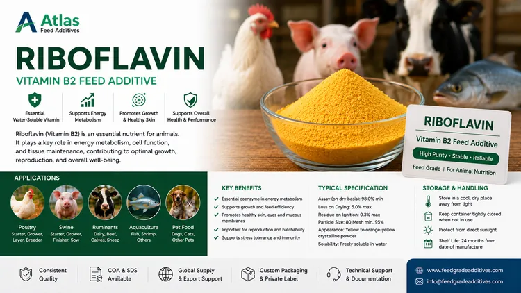 Riboflavin feed additive visual