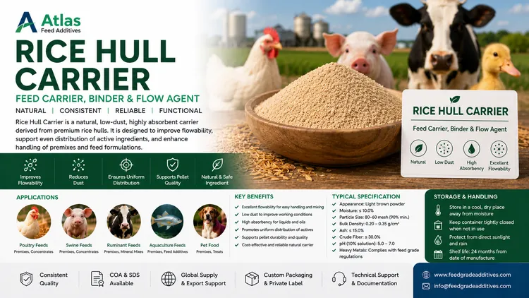 Rice Hull Carrier feed additive visual