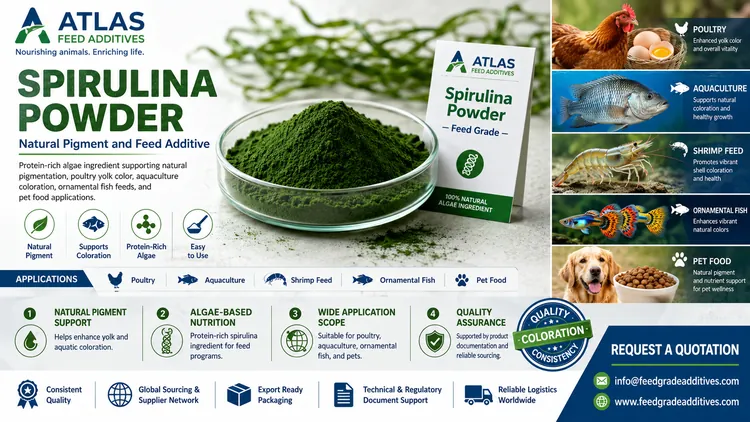 Spirulina Powder feed additive visual