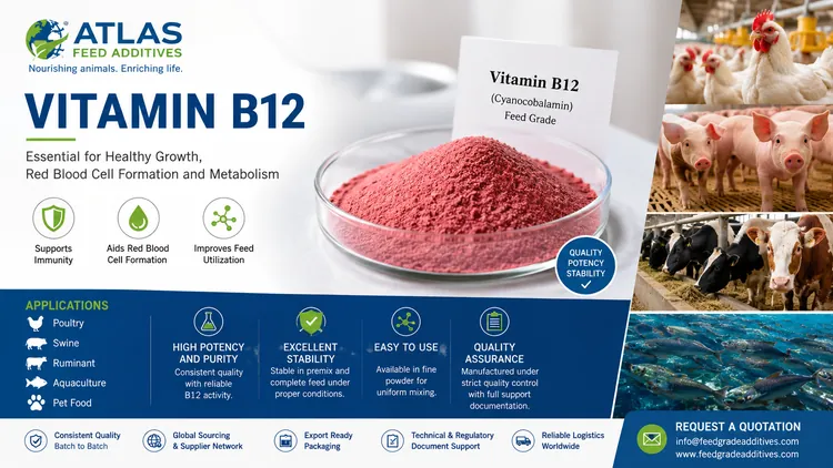 Vitamin B12 feed additive visual