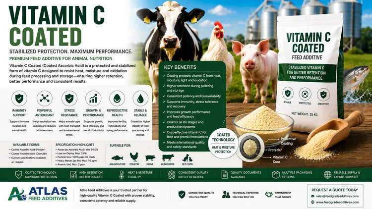 Vitamin C Coated feed additive visual