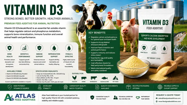 Vitamin D3 feed additive visual