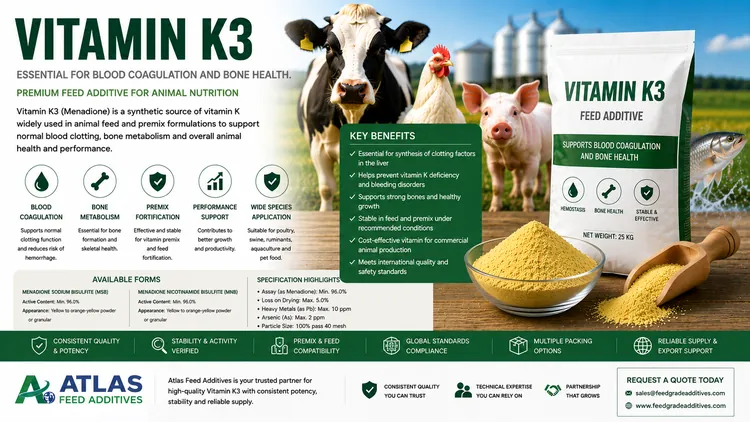 Vitamin K3 feed additive visual