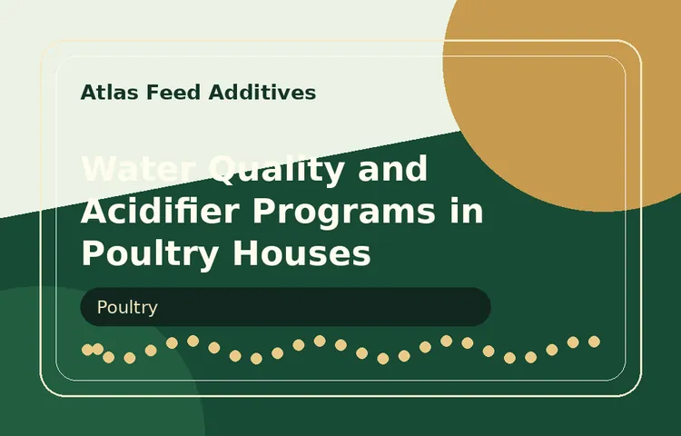 Water Quality and Acidifier Programs in Poultry Houses visual