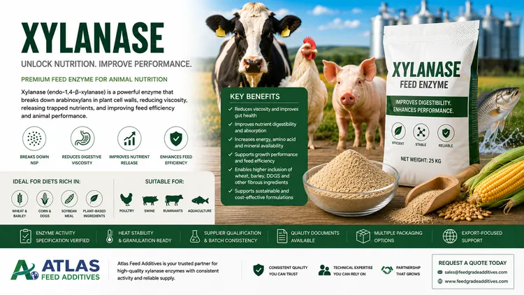 Xylanase feed additive visual